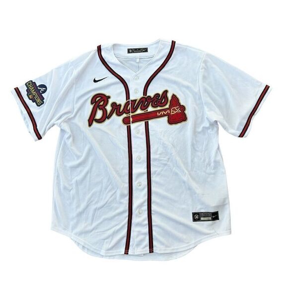 Ronald Acuña Jr. Atlanta Braves Nike Jersey #13 2021 World Series Champs sz S - Picture 1 of 2